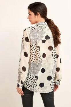 Next Long Sleeve Print Sheer Shirt -Outlet Mode Zyra Store M74421s4