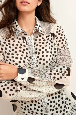 Next Long Sleeve Print Sheer Shirt -Outlet Mode Zyra Store M74421s5