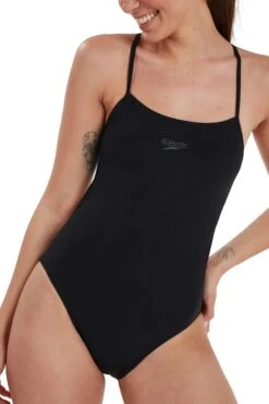 Speedo Black Endurance+ Thinstrap One Piece Swimsuit -Outlet Mode Zyra Store M96907s5