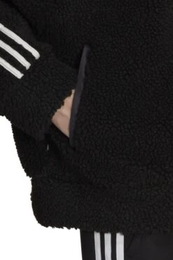 Adidas Originals Pink Blocked Faux Suede Half Zip Sweatshirt With Tape Detail -Outlet Mode Zyra Store M99446s5