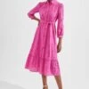 Hobbs Pink Briella Broderie Dress -Outlet Mode Zyra Store N42381s