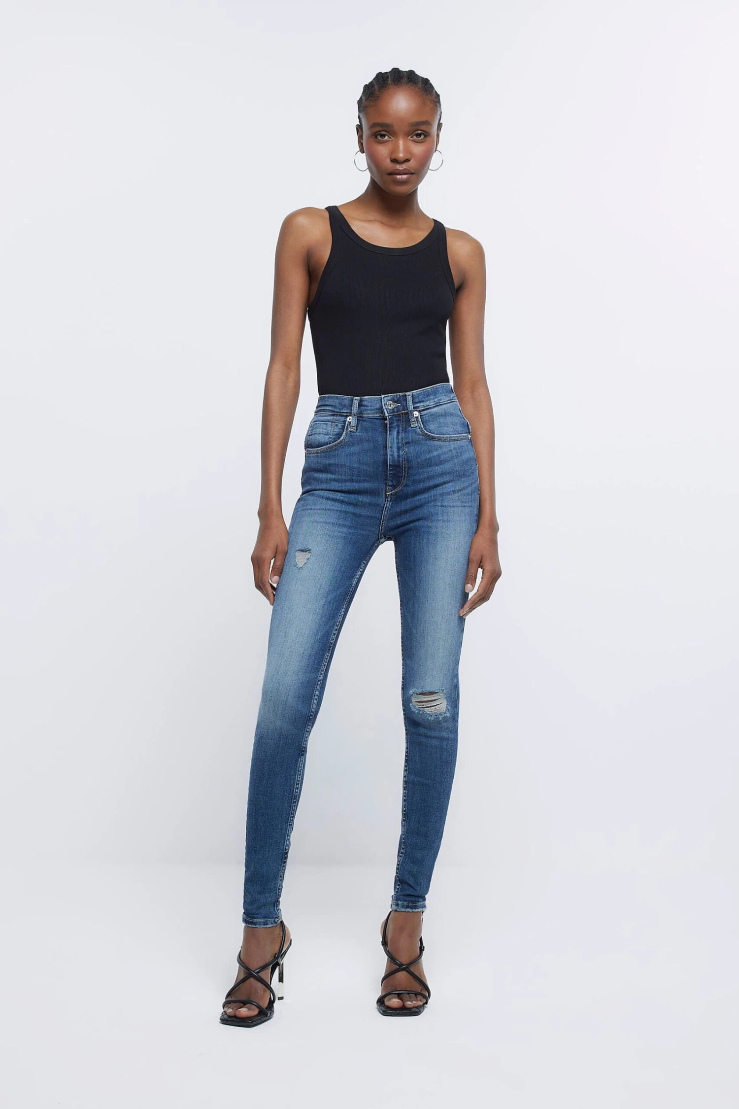 River Island Skinny Blue High Rise Sculpt Jeans 3 River Island Skinny Blue High Rise Sculpt Jeans