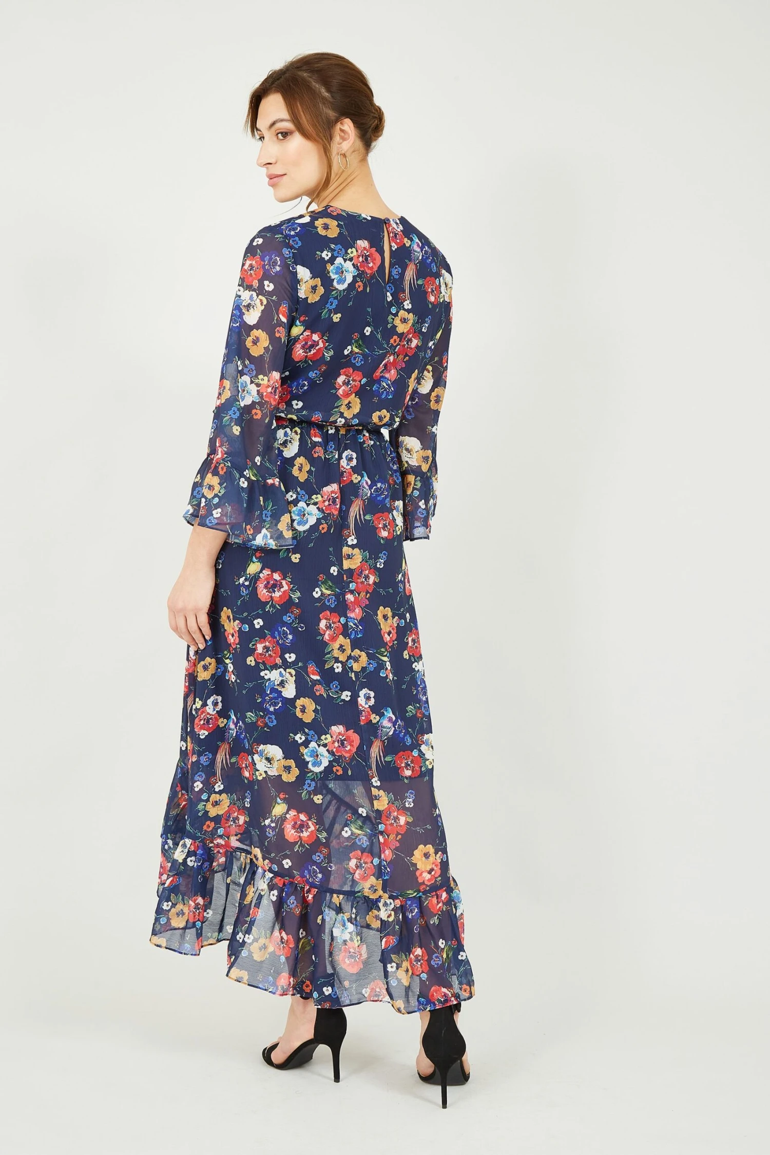 Yumi Bird And Floral Print Wrap Dress 6 Yumi Bird And Floral Print Wrap Dress - Image 4
