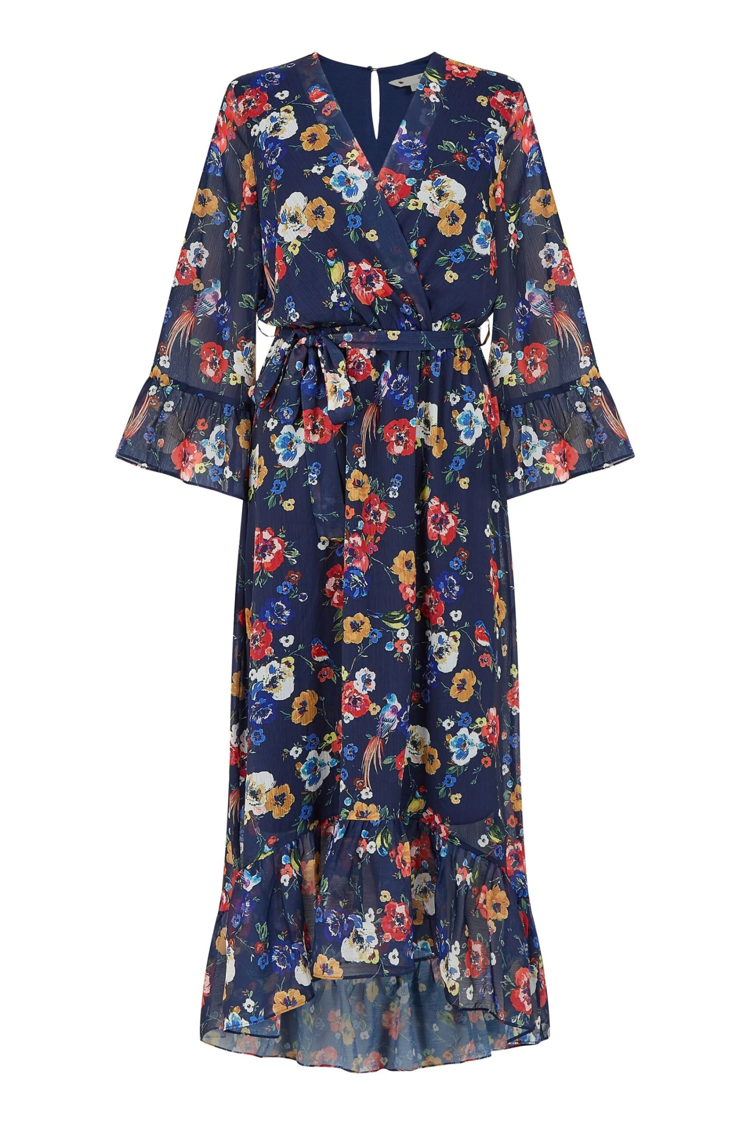 Yumi Bird And Floral Print Wrap Dress 7 Yumi Bird And Floral Print Wrap Dress - Image 5