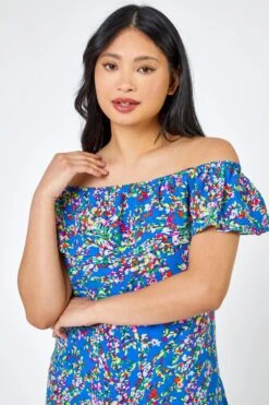 Roman Petite Ditsy Floral Bardot Top -Outlet Mode Zyra Store P99998s4