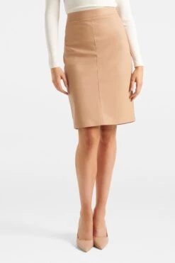 Forever New Carla Vegan Leather Midi Skirt