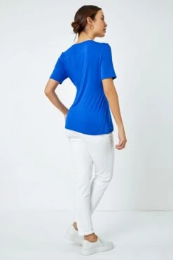 Roman Side Twist Wrap Top -Outlet Mode Zyra Store Q38441s3