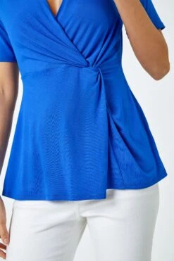 Roman Side Twist Wrap Top -Outlet Mode Zyra Store Q38441s5