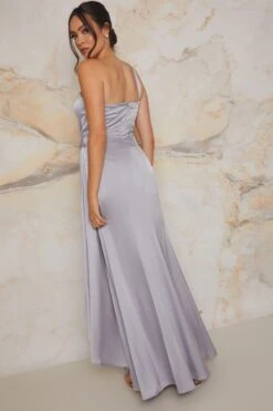 Chi Chi London One Shoulder Satin Finish Maxi Bridesmaids Dress -Outlet Mode Zyra Store R51910s3