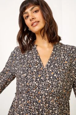 Roman Ditsy Floral Tiered Midi Dress -Outlet Mode Zyra Store R64985s4