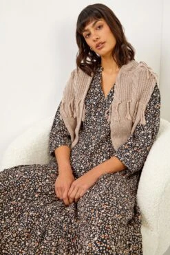 Roman Ditsy Floral Tiered Midi Dress -Outlet Mode Zyra Store R64985s5