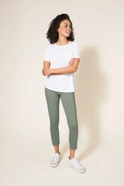 White Stuff Green Janey Crop Jeggings -Outlet Mode Zyra Store T52299s3