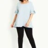 Evans Blue Rivka Frill Top -Outlet Mode Zyra Store T53040s