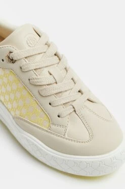 River Island Yellow Light Mono Toe Lace Up Trainers -Outlet Mode Zyra Store T96248s4