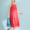 Seasalt Red Cresting Waves Sleeveless Linen Dress -Outlet Mode Zyra Store U15975s
