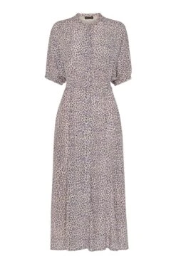Whistles Purple Dashed Leopard Midi Dress -Outlet Mode Zyra Store U49866s4