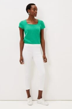 Phase Eight White Miah Cropped Jeggings
