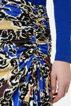 Jigsaw Blue Brushed Rose Jersey Skirt -Outlet Mode Zyra Store U59965s5