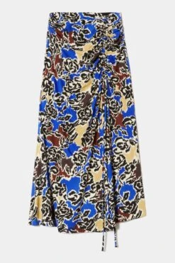 Jigsaw Blue Brushed Rose Jersey Skirt -Outlet Mode Zyra Store U59965s7