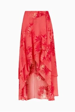 AllSaints Slvina Nila Orange Skirt -Outlet Mode Zyra Store U70926s5