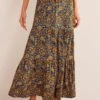 Boden Gold Jersey Maxi Skirt -Outlet Mode Zyra Store U80801s