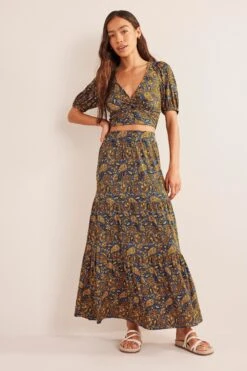 Boden Gold Jersey Maxi Skirt -Outlet Mode Zyra Store U80801s3